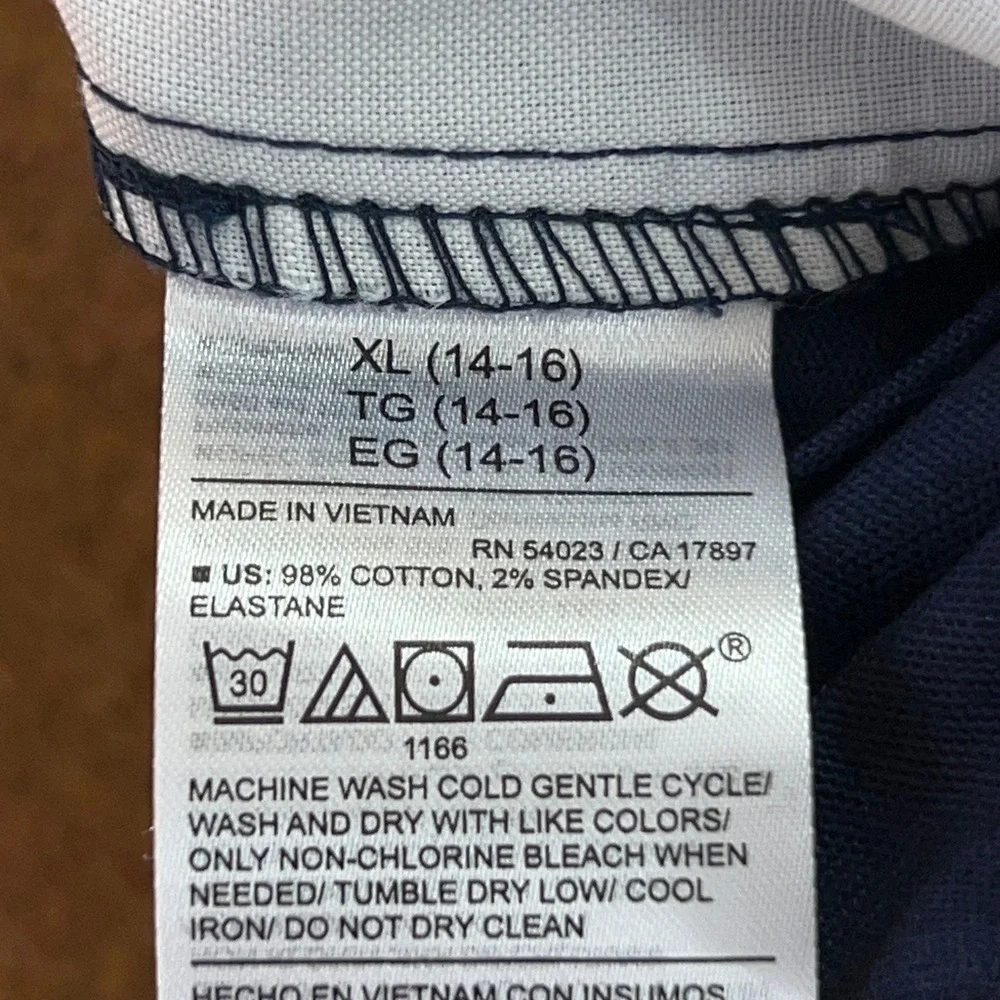 Old Navy Boys XL 14-16 Navy Blue Bermuda Chino Uniform Shorts NWT